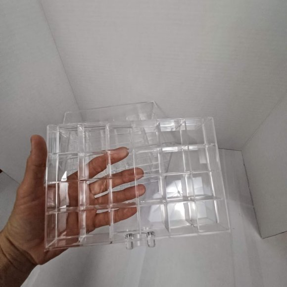 Acrylic EMPTY Nail Art Storage Box -120 Slots -5 Levels Of Removable Drawers NEW - Picture 3 of 9